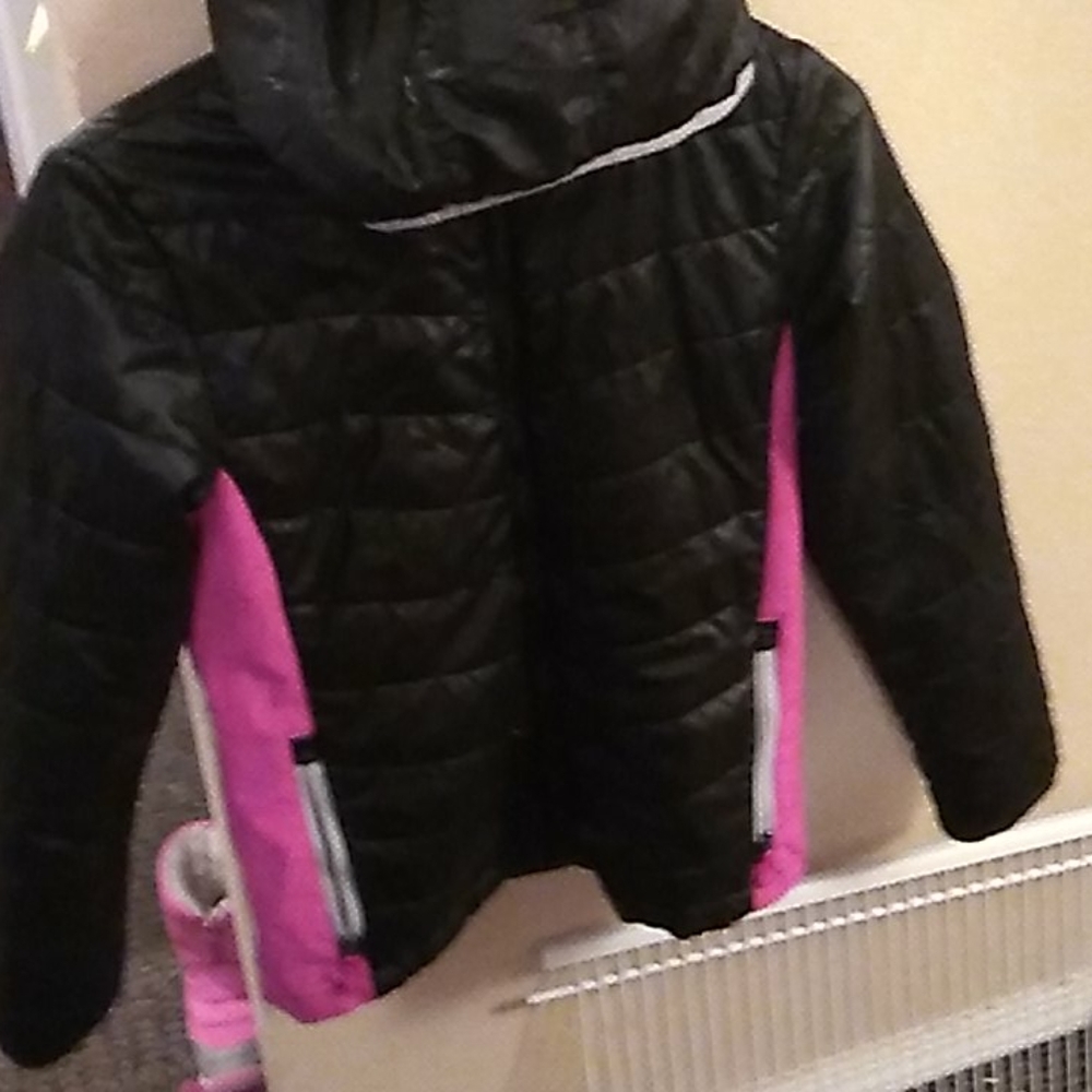 A pink and black jacket
